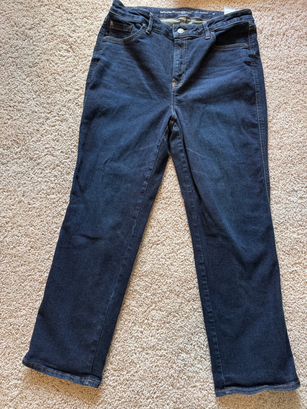Chico's DefineMe Dark Indigo Straight Leg Ankle Jeans